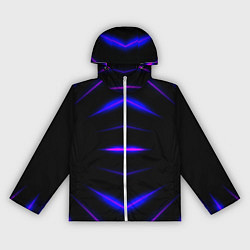 Ветровка с капюшоном женская Color black neon stripes, цвет: 3D-белый