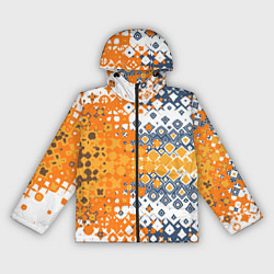 Ветровка с капюшоном женская Геометрические разводы, цвет: 3D-черный