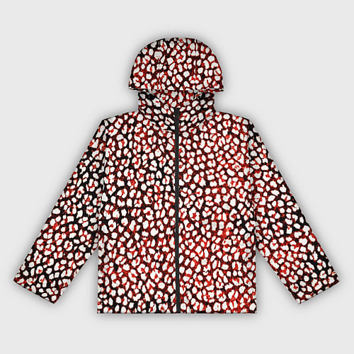 Женская ветровка Тёмный красный с белыми пятнышками / 3D-Черный – фото 1