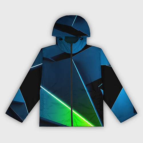 Женская ветровка Neon colored geometric / 3D-Черный – фото 1