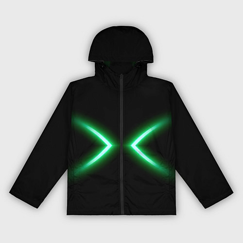 Женская ветровка Neon green lines / 3D-Черный – фото 1