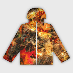 Ветровка с капюшоном женская Атмосфера Рождества, цвет: 3D-белый