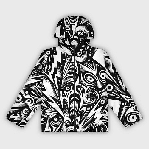 Женская ветровка Lightnings and faces - ai art fantasy / 3D-Черный – фото 1