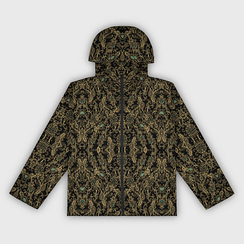 Женская ветровка Славяно - русский орнамент узоры с позолотой / 3D-Черный – фото 1