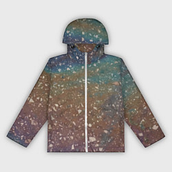 Ветровка с капюшоном женская Мокрый маслянный асфальт, цвет: 3D-белый