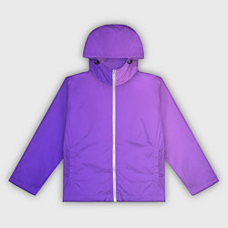 Ветровка с капюшоном женская The color is purple, цвет: 3D-белый