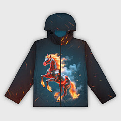 Женская ветровка Огненная лошадь киборг