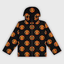 Ветровка с капюшоном женская Manchester United Pattern, цвет: 3D-черный