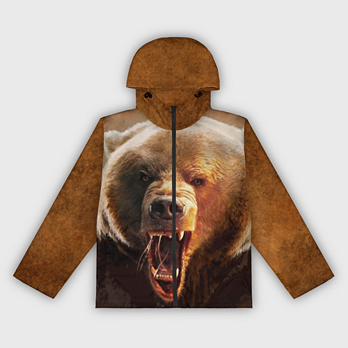 Женская ветровка Рык медведя / 3D-Черный – фото 1