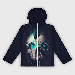 Ветровка с капюшоном женская Skull eyes, цвет: 3D-белый