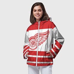 Ветровка с капюшоном женская Detroit Red Wings, цвет: 3D-белый — фото 2