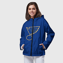 Ветровка с капюшоном женская St Louis Blues: Tarasenko 91, цвет: 3D-черный — фото 2