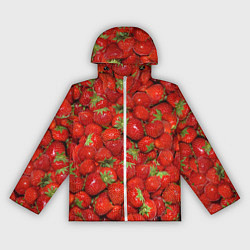 Ветровка с капюшоном женская Клубнички, цвет: 3D-белый